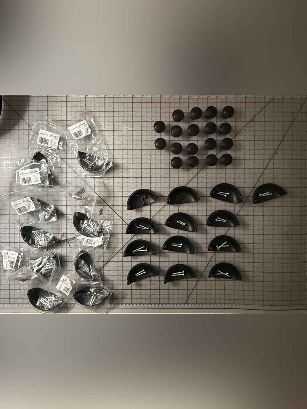 22 Allison Matte Black Drawer Pulls & 18 Classic Matte Black Knobs